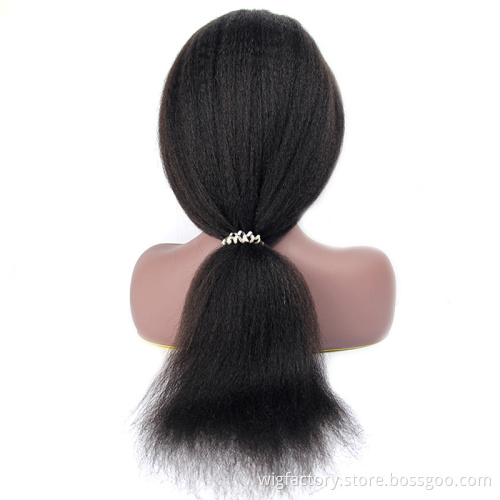 Wholesale cheap kinky straight full lace wig vendor, peruvian human hair full lace wig, glueless full lace wig human hair
